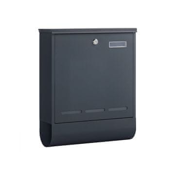 Songmics Poštni nabiralnik 35x12x42.5 cm Siva