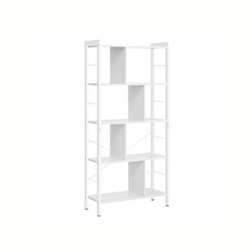 Songmics Knjižna polica 4 nivoji 30x74x154.5 cm Bela