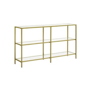 Songmics Konsolna miza 130x30x73 cm zlata
