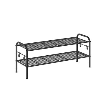 Songmics Čevljalnik 3 nivoji 28x85x35 cm Črn