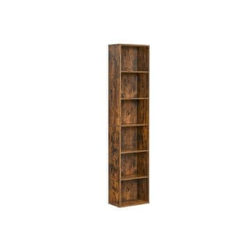 Songmics Knjižna omara 6 polic 40x24x178.5 cm rjava