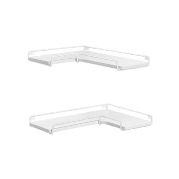 Songmics Set vogalnih stenskih polic 40x29x14 cm, bela