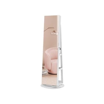 Songmics Omara za nakit 9.4x37x155 cm bela