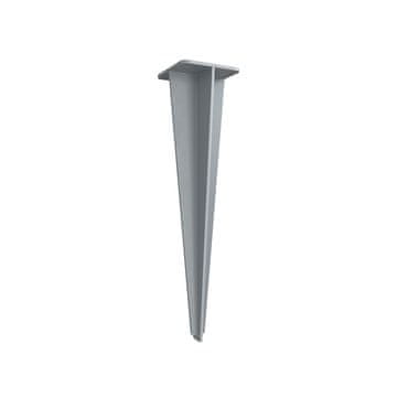 Songmics Zemeljski sidro 9x9x46 cm sivo