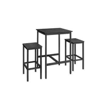 Songmics Set barske mize 60x60x90 cm črna