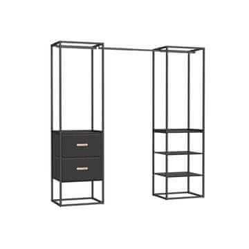 Songmics Oprta garderobna omara za oblačila 40x150x180 cm črna