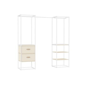 Songmics Oprta garderobna omara za oblačila 40x150x180 cm bež
