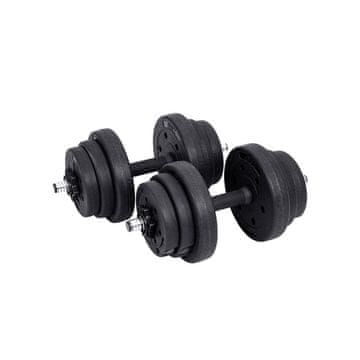 Songmics Set uteži 2 kosa 20 kg črne barve