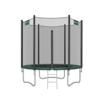 Songmics Trampolin okrogel, trampolin z varnostno mrežo, 244 cm, črno modra