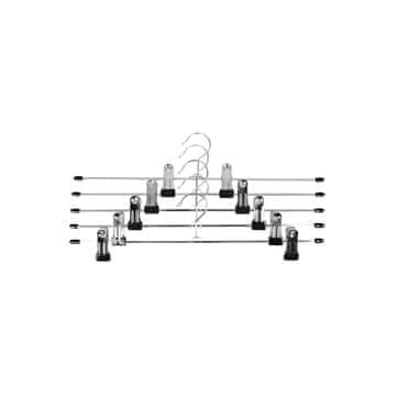 Songmics Obešalniki za hlače 20 kosov 40x10.5 cm srebrni kovinski