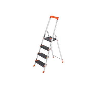 Songmics Lestev z 4 stopnicami 44x83.5x143 cm srebrna