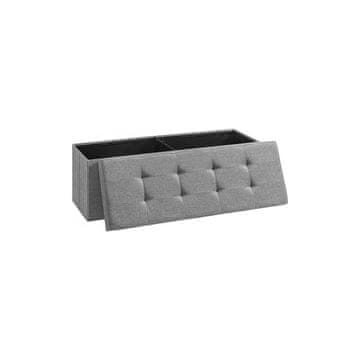 Songmics Shranjevalna klop 110x38x38 cm Siva