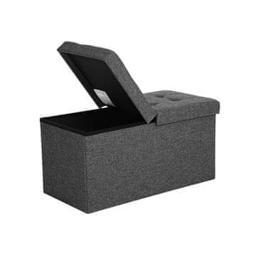 Songmics Shranjevalna klop 76x38x38 cm Siva