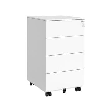 Songmics Mobilna omara za dokumente 45.1x39x69.3 cm bela