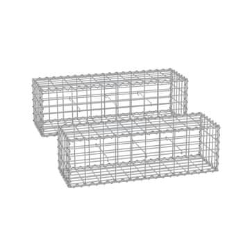 Songmics Gabionska košara 100x30x30 cm srebrna