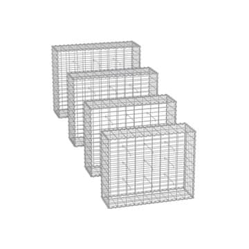 Songmics Gabionska košara 100x80x30 cm srebrna