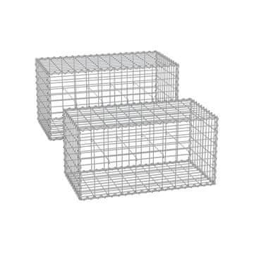 Songmics Gabionska košara 100x50x50 cm srebrna