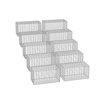 Songmics Gabionska košara 100x50x50 cm srebrna