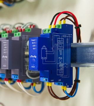 Shelly Shelly SHELLY_PRO_DIMMER_0/1-10V_PM vgradni zatemnilnik, modra