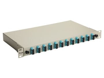Equip Equip 12-portno ohišje za optična vlakna, SC Duplex, OM3, 1U, sivo
