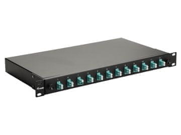 Equip Equip 12-Port Fiber Optic Splice Box, LC Duplex, OM3, 1U, črna