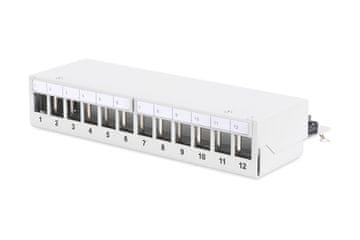Digitus DIGITUS Professional DN-93706 Patch panel 12x RJ-45, 1U, siv