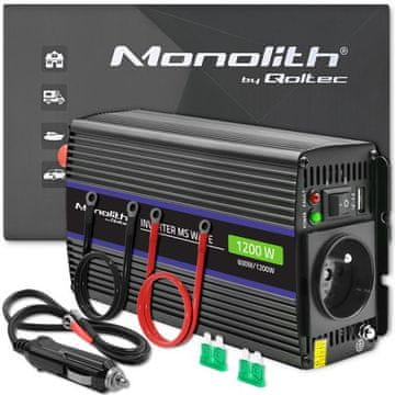 Qoltec Qoltec Monolith napajalni pretvornik Auto/Indoor 600 W, črn