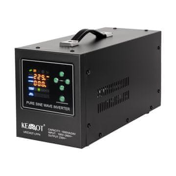 slomart KEMOT PROsinus-1500/24-LFP4 pretvornik 1500VA/1050W, čist sinus, polnilna funkcija