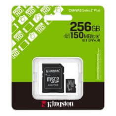 Kingston Canvas Select Plus Gen3 microSDXC kartica + adapter, 256GB (SDCS3/256GB)