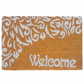 Northix Predpražnik za vrata Welcome iz kokosovih vlaken, nedrseč, 60x40 cm