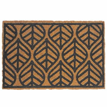 Northix Predpražnik iz kokosovih vlaken in PVC-ja, 60 x 40 cm, naravna in črna