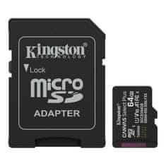 Kingston Canvas Select Plus Gen3 microSDXC kartica + adapter, 64GB (SDCS3/64GB)
