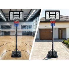 Northix Nastavljiv košarkarski koš 1 35 m 3 m za otroke in odrasle