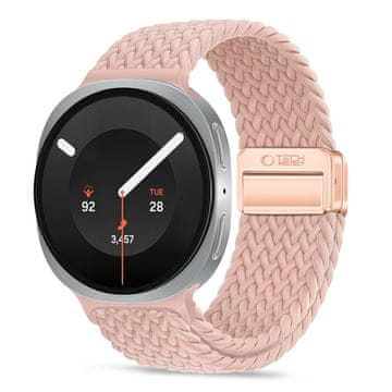 Tech-protect Nylon Mag pašček za Samsung Galaxy Watch 8 / 9 / Classic (40 / 44 / 46mm), dusty rose