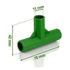 Northix 11 mm priključki za rastlinske kolce, paket 4 kosov, zeleni