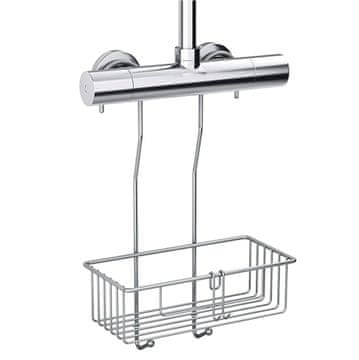 kopalniški regal Bamodi 2 kos brez vrtanja Regulti inox protizdrsne police za tuš kabino mokre prostore srebrn