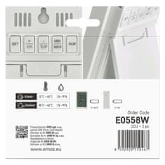 Emos E0558W digitalni termometer s hidrometrom, brezžični senzor, budilka, datum