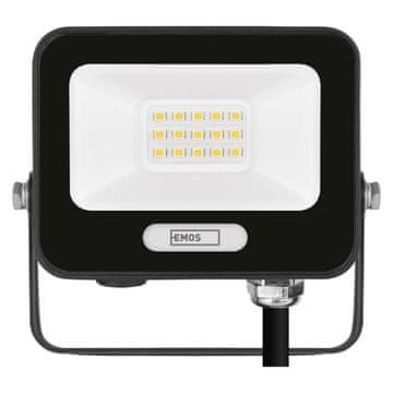 Emos ZS2214B LED reflektor GLARO 10W, črni, IP65, 1000 lm, nevtralna bela