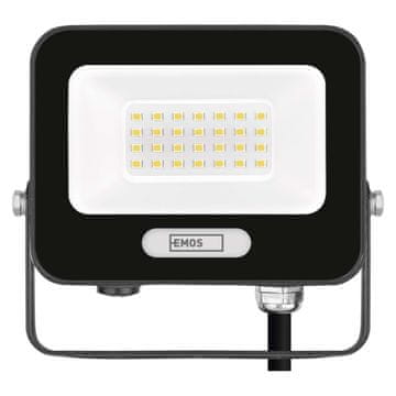 Emos ZS2224B LED reflektor GLARO 20W, črni, IP65, 2000 lm, nevtralna bela