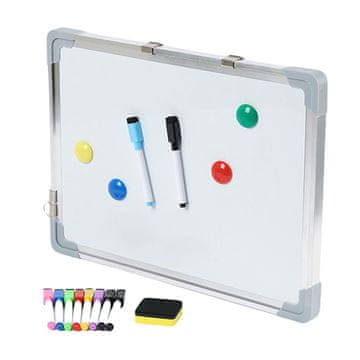Northix Magnetna bela tabla 30x40 cm z markerji in magneti