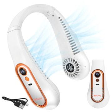 Northix Ventilator za vrat, prenosno brezžično hlajenje s polnjenjem USB-C