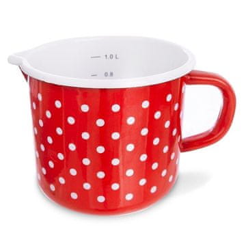 Orion Tradicionalna emajlirana skodelica iz jekla, premera 12 cm, okrasna.