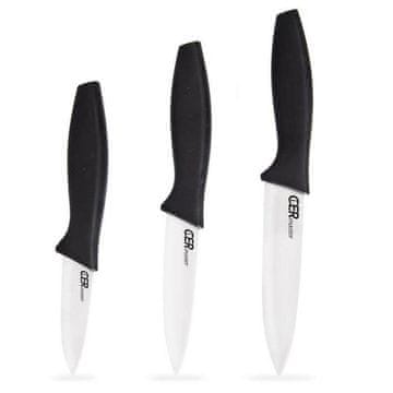 Orion Set 3 keramičnih nožev z ergonomskimi nedrsečimi ročaji