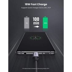 Ugreen USB-A 2.0 na USB-C 3.0 kabel, 3m, črn (60408)
