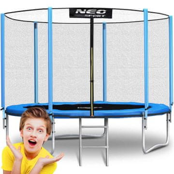 Northix 6ft/183cm vrtni trampolin z zunanjo mrežo in lestvijo Neo-Sport