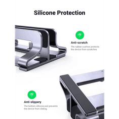 Ugreen dvojno vertikalno stojalo za prenosni računalnik, aluminijasto (60643)