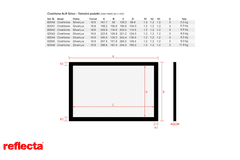 Reflecta PROJEKCIJSKO stensko PLATNO v okvirju 223x126cm ALR CineHome 82543