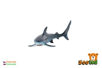 Plastični morski pes blue zooted 15 cm