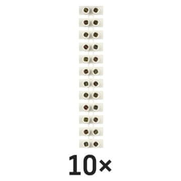 Emos A4107 priključna letvica 6–10 mm2, bela, 10 kos