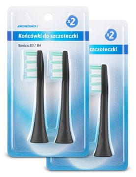 Northix Berdsen B3 glave sonične zobne ščetke 4 kos